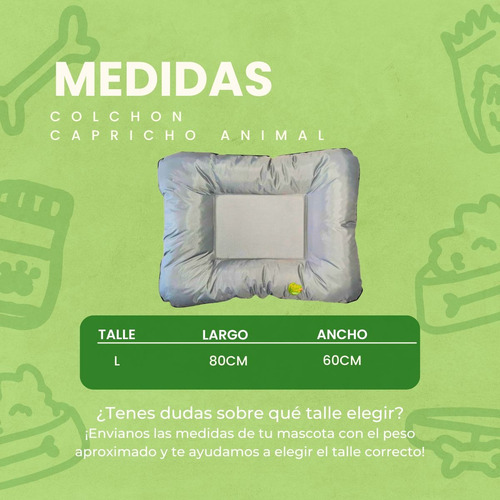 Cama Colchon Perros Antidesgarro Impermeable Capricho Animal