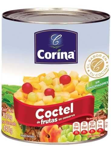 Coctel De Frutas De 820g, Marca Corina.