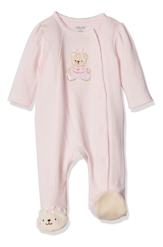 Little Me Baby-girls Recién Nacido Sweet Bear Footie, Rosa C