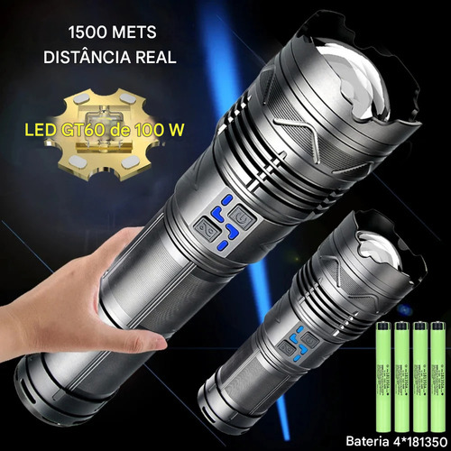 Super Lanterna Tática Lazer 100000 Lumens Lançamento C/zoom