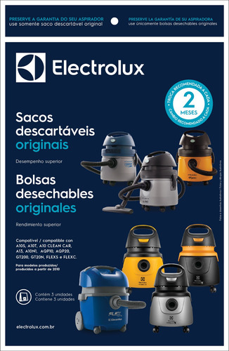 Pack 3 Bolsas Desechables Para Aspiradoras 