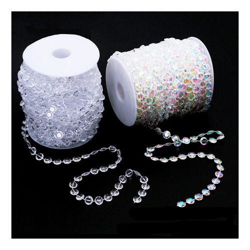 - Cuerda De Perlas De Cortina Con Forma De Cristal Acrílico