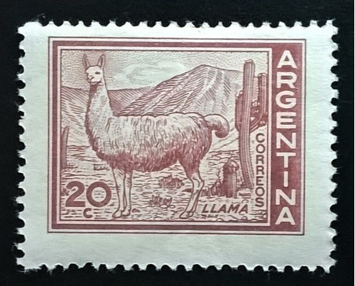 Argentina Fauna, Sello Gj 1124 Llama 20c V 1961 Mint L13849