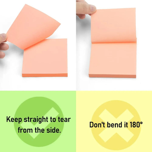 Bloco Sticky Notes Color Neon Memo Tip 1200 H 7,6 X 7,6 Cm