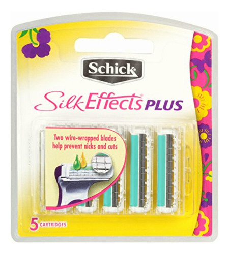 Schick Silk Effects Plus Para Dama (5 Repuestos)