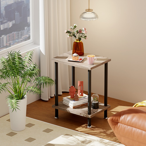 Mesa De Noche Buró Para Recámara Mesa Auxiliar Apilable