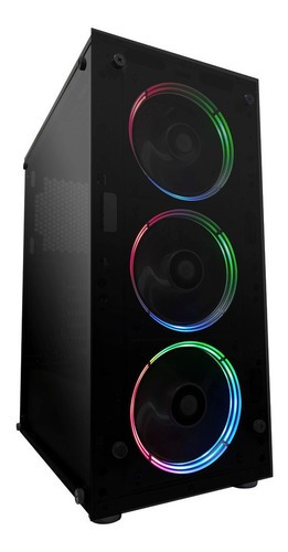 Gabinete Gamer Mid Tower Rgb Safegamer Ga Matx Preto