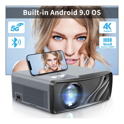 Proyector Native 1080p 4k Con Wifi 5g, Proyector Android 9.0