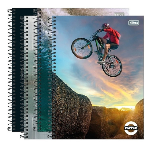 Caderno Tilibra Pepper 1 Materia Fardo Fechado Com 4 Caderno