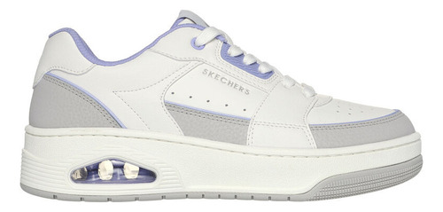 Tenis Skechers Deportivos Stand Uno Courted Style Blanco Gri
