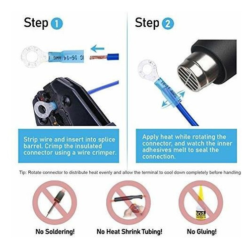 120 Unids Conector Alambre Termocontraible+herramienta Para