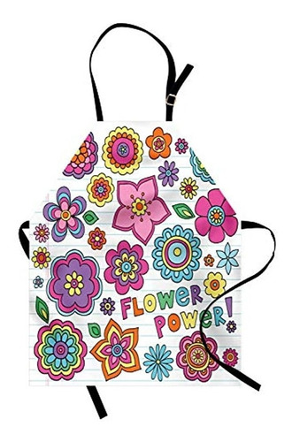 Delantal De Flores Ambesonne, Maravilloso Cuaderno Dibujado