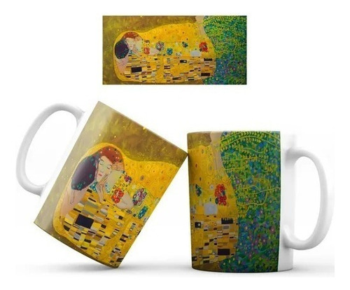 Mug Taza Arte Pintura Gustav Klimt El Beso