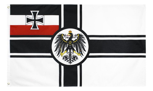Bandera Águila Cruzada Prusiana Alemana 90x150cm Con Latón