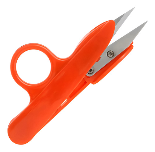 Tesoura Arremate 12x5cm Aço Inox Cabo Plástico Laranja
