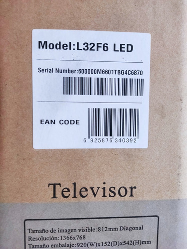 Imagen 6 de 7 de Televisor 32 Pulgadas Nuevo Haier Oferta Medidas73x44x3 Cmts