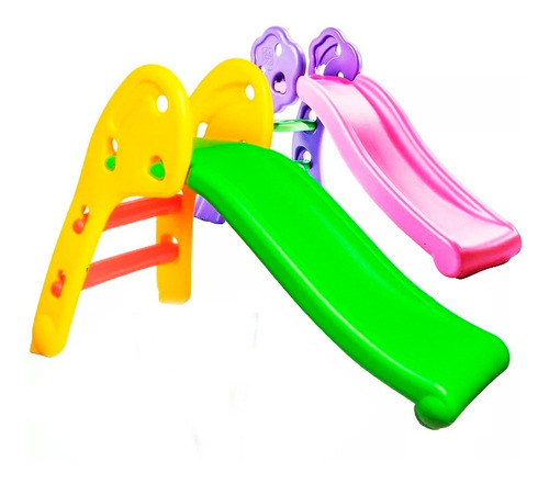 Imagen 2 de 9 de Tobogán Infantil Plástico Plegable Niño +2 Pisos Goma El Rey