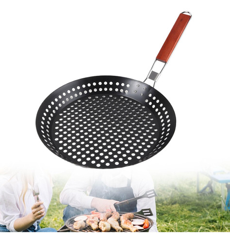 Sartén Para Asar, Sartén Antiadherente Con Mango Plegable