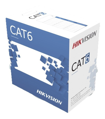 Cable Utp Cat 6  Blanco,  305 Mts 100% Cobre, Hikvision