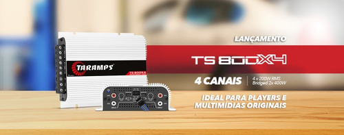 Modulo Taramps Amplificador Som 800w 4 Canais 2 Ohms Ts800x4 Cor Branco