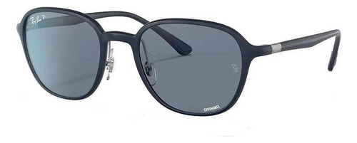 Anteojos de sol polarizados Ray-Ban RB4341CH Chromance Standard con marco de peek color matte blue, lente blue clásica, varilla matte blue de peek - RB4341CH