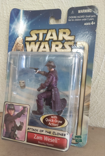Star Wars 3.75 Anakin Skywalker & Zam Wesell At Of T Clones. (Usado)