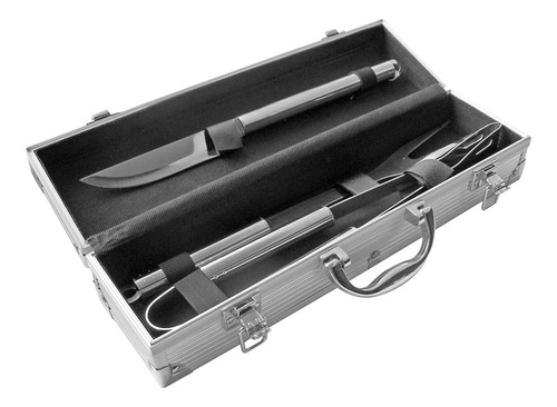 Set  Asado Bbq Portátil 4 Piezas Aluminio Lujo Envio Hoy