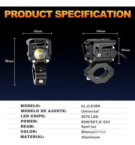 Hefu Kit Auxiliares Faros Niebla Focos De Lupas Con Alta