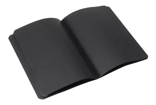 Libreta Cuaderno Cosida 40 Hojas Negras + Plumón Metálico