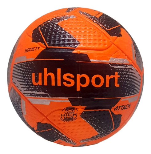 Bola Society Uhlsport Attack + Bomba De Ar Cor Laranja