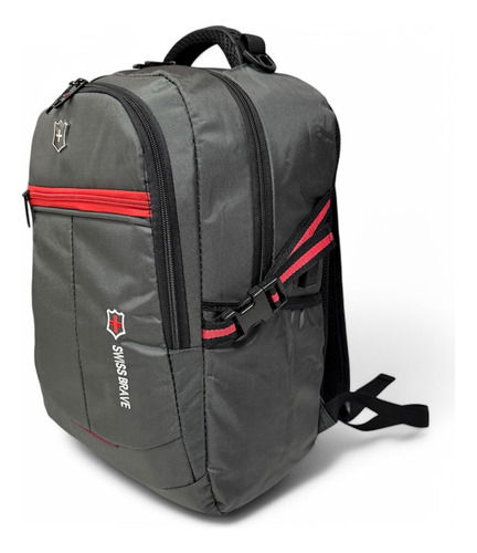 Mochila Backpack Uso Rudo Para Viaje Con Mecanismo Antirrobo Para Laptop 15.6 Pulgadas Con Usb Mochila Escolar Impermeable Deportiva Gris Oscuro
