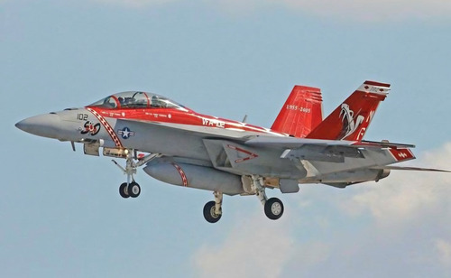 Miniatura Diecast 1/100, Avión F18 Super Hornet, Vfa102 Us N