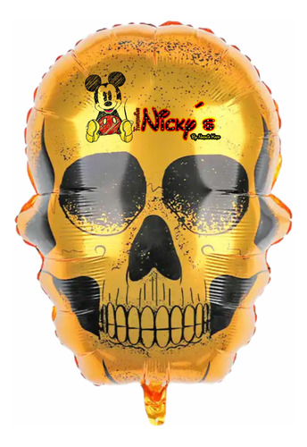 Globo De Calavera 73cm Halloween O Dia De Muertos Cráneos