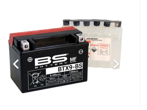 Bateria Bs Ytx9-bs Dr650 Xt600 Xr650l