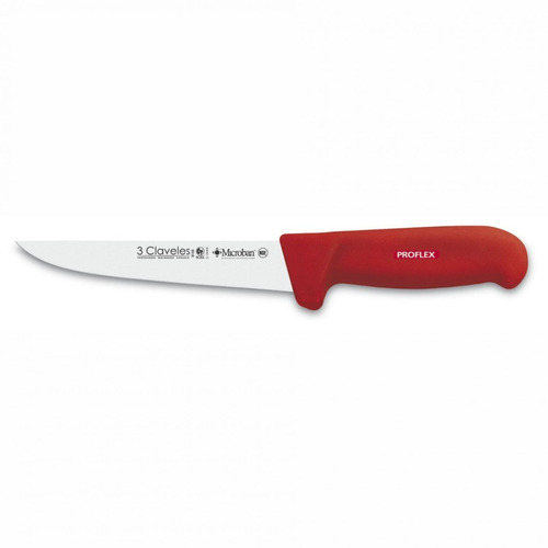 Cuchillo Deshuesador Tres Claveles 18 Cm Rojo 