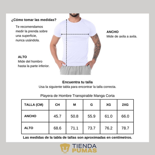 Playera Deportiva Hombre Dryfit Pumas Unam Retro Dorado Vini