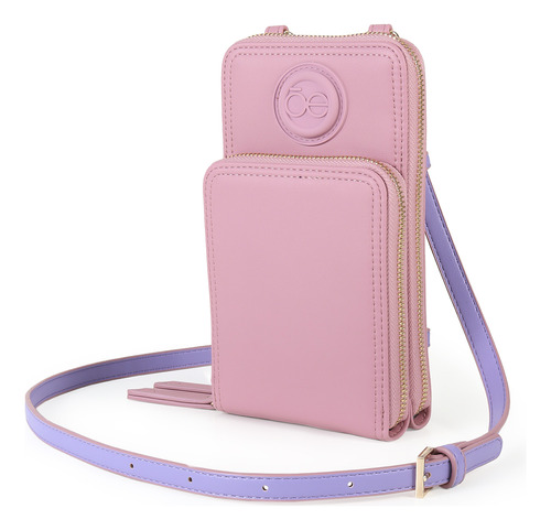 Cartera Para Mujer Cloe Porta Celular Con Asa Color Rosa