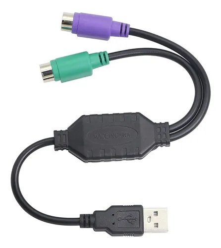 Cable Usb A Dual Ps2 Para Mouse Y Teclado Negro