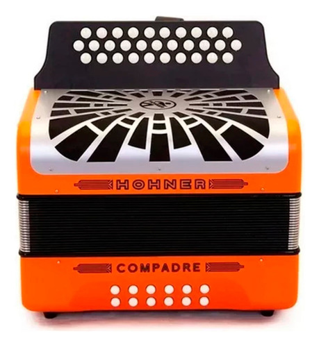 Acordeon Hohner Compadre Fa-sib-mib Naranja Con Funda