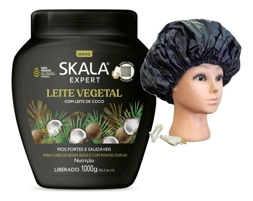 Leite Vegetal Skala Mascara Vegana 1kg + Gorro Eléctrico