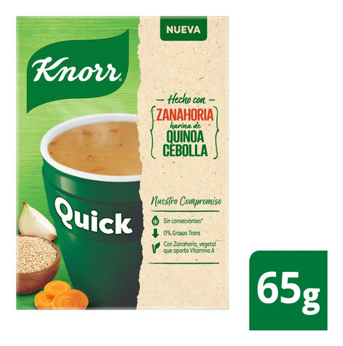 Sopa Qk Knorr Zanahoria 5 Sobres Pack 3 Unidades 