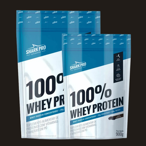 100% Whey Protein Conc Refil 900g Grow Soldiers - Shark Pro Sabor Cookies