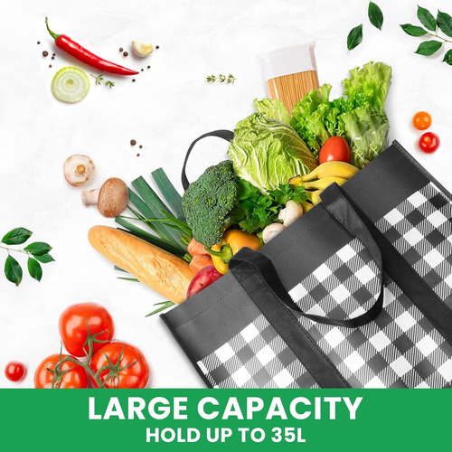 Bolsas Reutilizables Para Comestibles, Paquete De 5, Grandes
