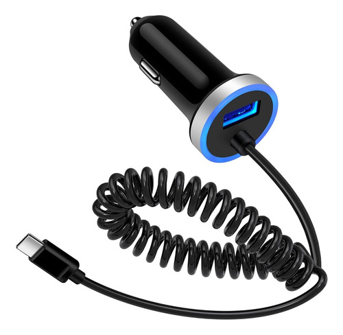 3.4a Cargador De Coche Rápido, Android Tipo C Adaptador De C