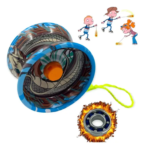 Ioio Yoyo Metal Com Rolamento Profissional E Cordinha Extra