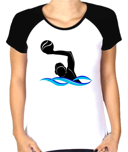 Camiseta Baby Look Raglan Esporte Polo Aquático 137