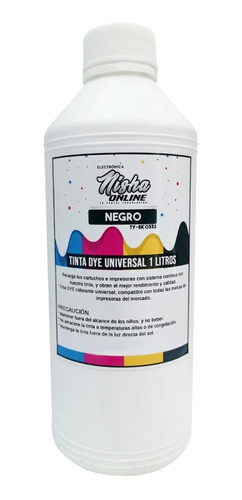 4 Litros De Tinta Dye Premium Universal Negro Envios Gratis