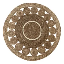 Comprar Alfombra Redonda De Yute 100cm Decoración Living Exteriores