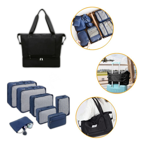 Set De Viaje Y Bolso Plegable Organiza Tu Maleta Facilmente