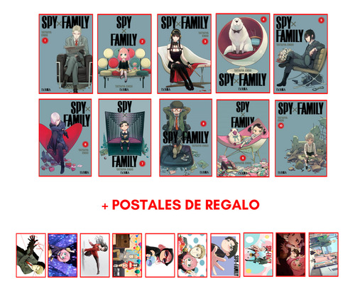 Combo Spyxfamily 1 A 10 - Postales De Regalo - Manga - Ivrea